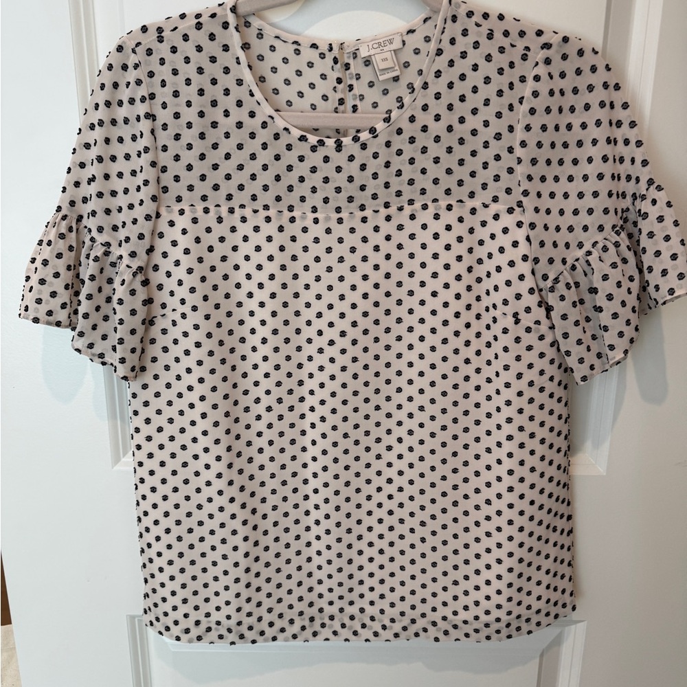 Polka Dot Blouse - Black and White